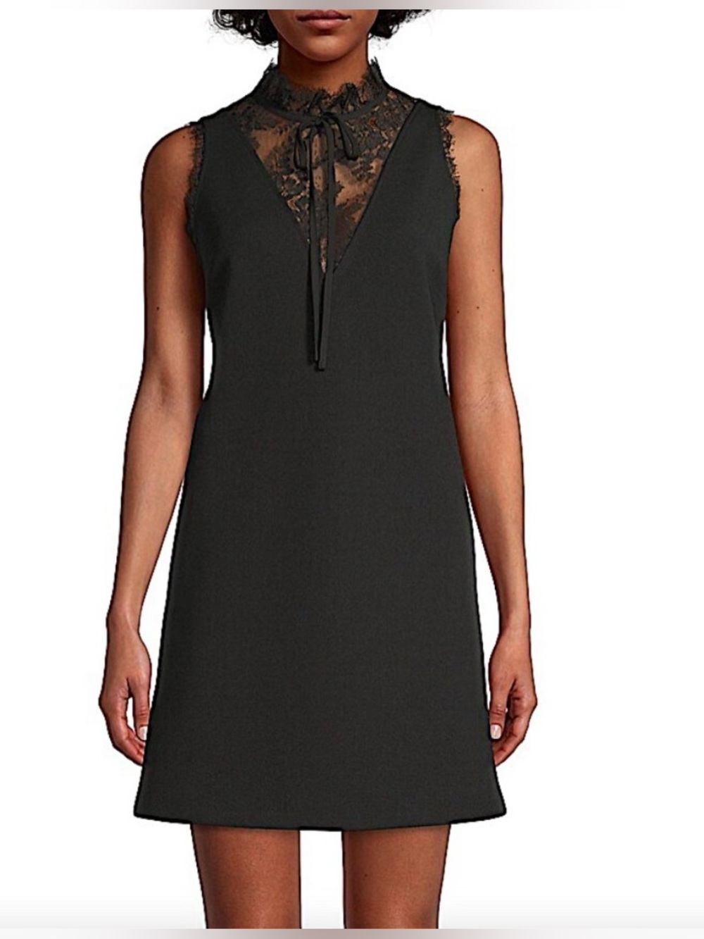Ted Baker London Chharis Mock Neck Shift Dress Black